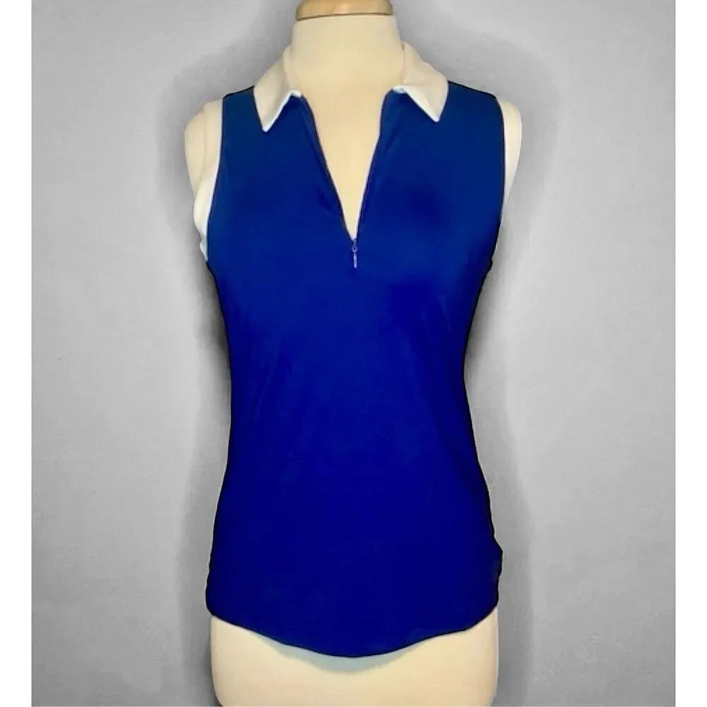Tommy Bahama NWT size XL sleeveless polo blue white